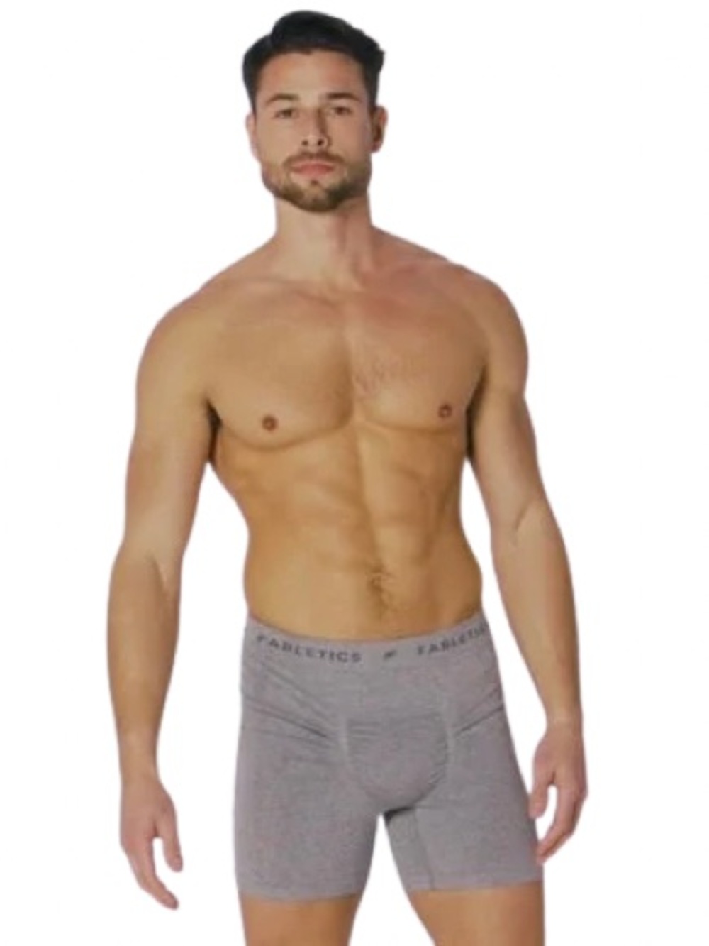Fabletics L Mid Grey Heather The Training Day Boxer Brief